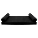 Model V5 Twin-XL Velvet Knife Edge Indoor Daybed Mattress Pillow Complete Set AD374