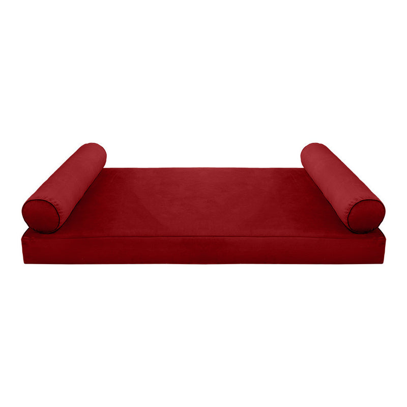 Model V5 Twin-XL Velvet Same Pipe Indoor Daybed Mattress Pillow Complete Set AD369