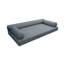 Model V6 Twin-XL Velvet Knife Edge Indoor Daybed Mattress Pillow Complete Set AD347