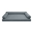 Model V6 Twin-XL Velvet Knife Edge Indoor Daybed Mattress Pillow Complete Set AD347