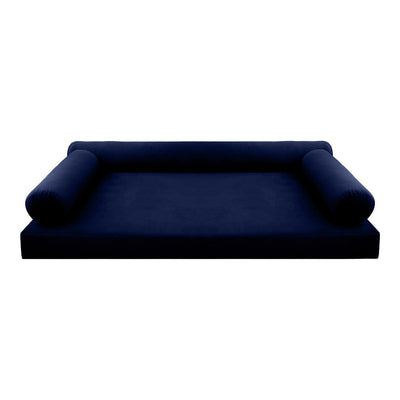 Model V6 Twin-XL Velvet Knife Edge Indoor Daybed Mattress Pillow Complete Set AD373