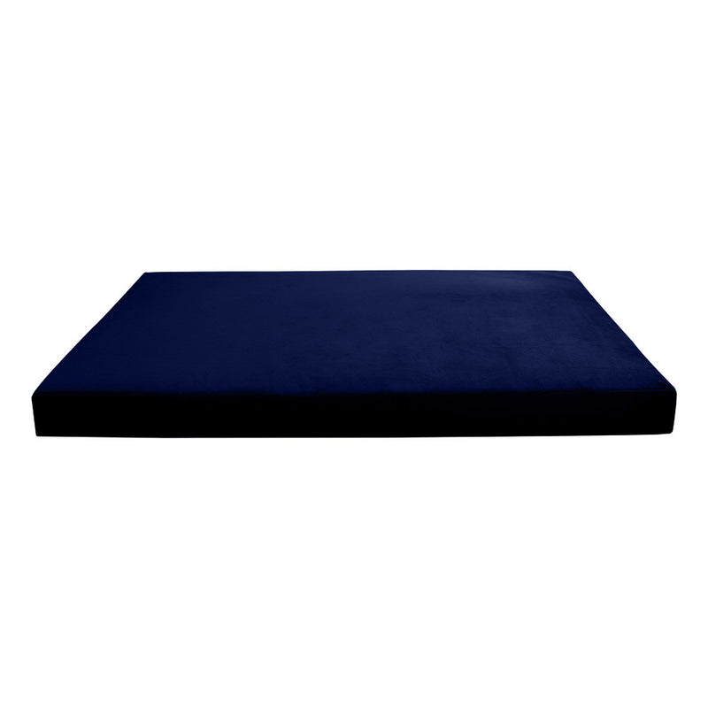 Model V6 Twin-XL Velvet Knife Edge Indoor Daybed Mattress Pillow Complete Set AD373