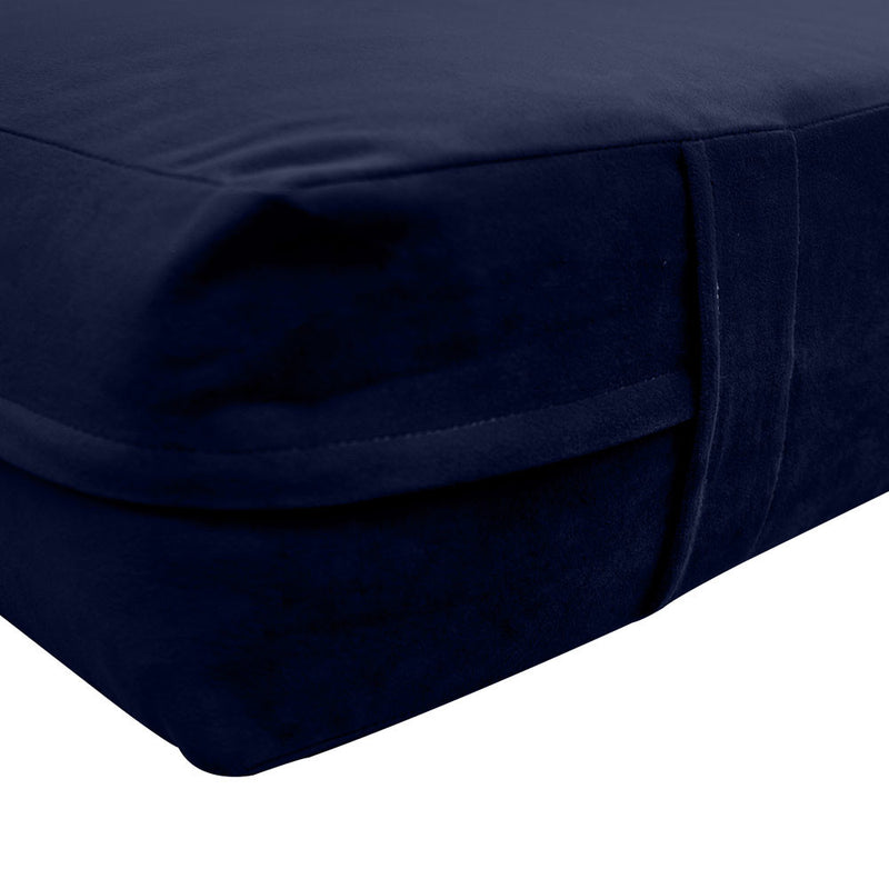 Model V6 Twin-XL Velvet Knife Edge Indoor Daybed Mattress Pillow Complete Set AD373