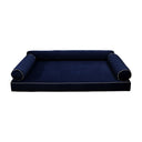 Model V6 Twin-XL Velvet Contrast Pipe Indoor Daybed Mattress Pillow Complete Set AD373