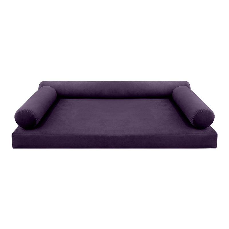 Model V6 Full Velvet Knife Edge Indoor Daybed Mattress Pillow Complete Set AD339