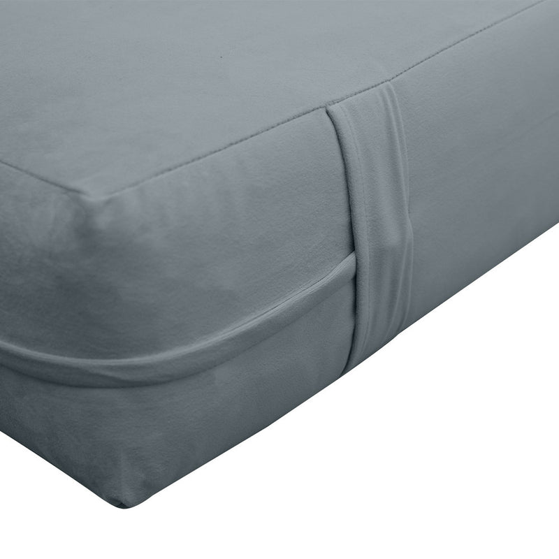 Model V6 Twin Velvet Knife Edge Indoor Daybed Mattress Pillow Complete Set AD347