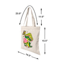 15"L x 16"H Reusable Canvas Mushroom Tote Bag,Grocery Bag,Beach Bag,Shopping Bag