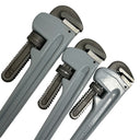 3 Pc Aluminum Pipe Wrench Set,14",18",24",Adjustable Plumbing Wrench,Drop Forged
