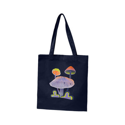 15"L x 16"H Reusable Canvas Mushroom Tote Bag,Grocery Bag,Beach Bag,Shopping Bag