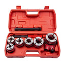 6 Pc Ratchet Pipe Threader Kit – 1/4” to 3/4” Die Head Set with Handle & 6 Dies for Plumbing, Conduit & Metal Pipe Threading
