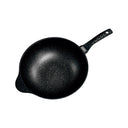 Made in Korea 12.5" Nonstick Wok Pan 5-Layer Marble Coating Frying Pan for Stir Fry, Sauté & Everyday Cooking