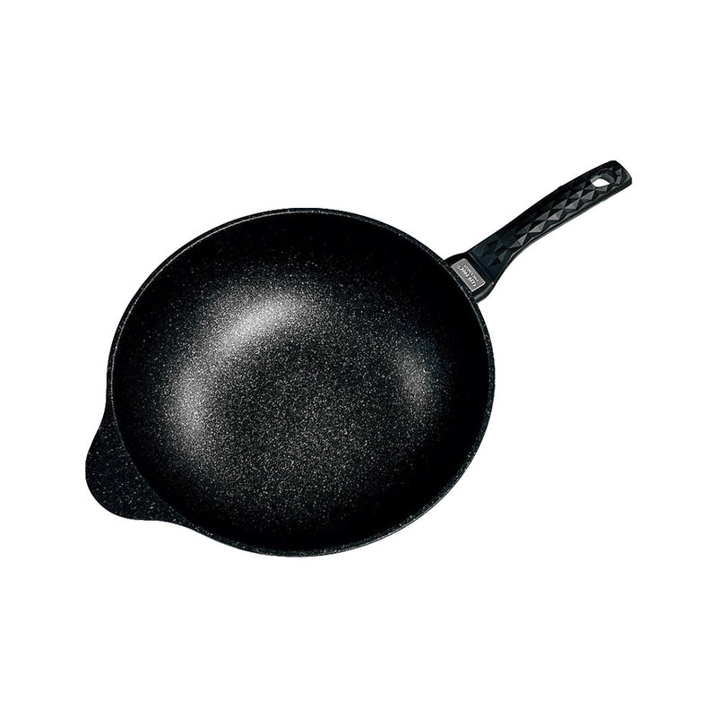 12.5" Wok Non-Stick Cooking Frying Pan Pot, 5 Layer Marble Coating,Made In Korea