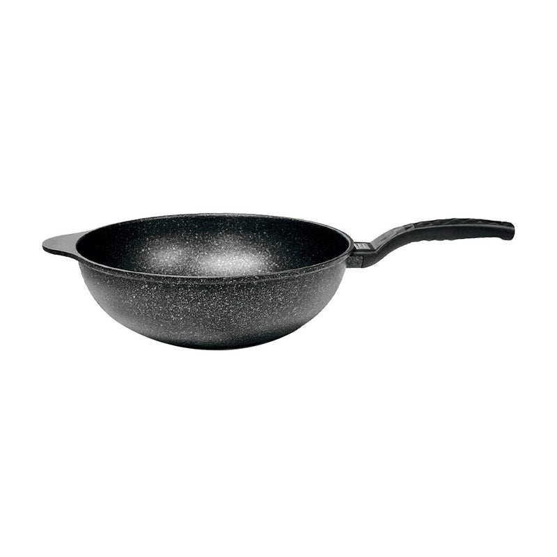 12.5" Wok Non-Stick Cooking Frying Pan Pot, 5 Layer Marble Coating,Made In Korea