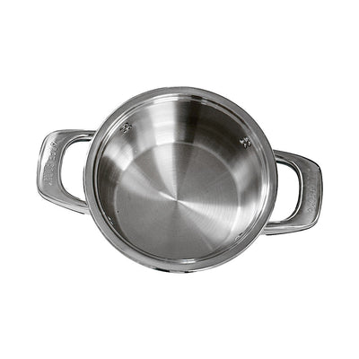 3 Qt Stainless Steel Stock Pot,with Lid,Tempered Glass Lid & Double Side Handles