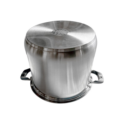 6 Qt Stainless Steel Stock Pot,with Lid,Tempered Glass Lid & Double Side Handles