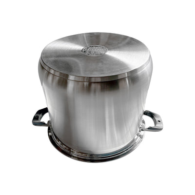 8 Qt Stainless Steel Stock Pot,with Lid,Tempered Glass Lid & Double Side Handles