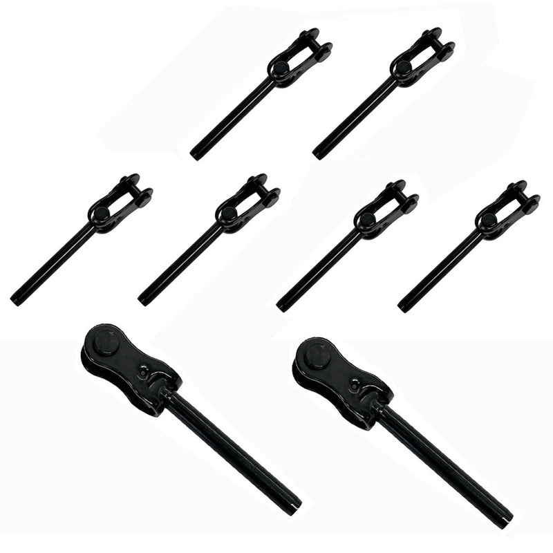 3/16" Black Oxide Stainless Steel Hand Swage Toggle Jaw For 3/16 Cable Wire,10PC