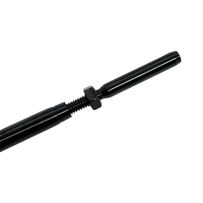 Black Oxide T316 SS Hand Swage Jaw Life Line Turnbuckle for 3/16" Cable Rail