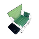 Green Foldable Director Camping Chair,  Portable Camp Seat with Cup Holder & Side Table for Outdoor, Picnic, Beach & Sports Events