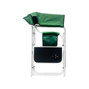 Green Foldable Director Camping Chair,  Portable Camp Seat with Cup Holder & Side Table for Outdoor, Picnic, Beach & Sports Events