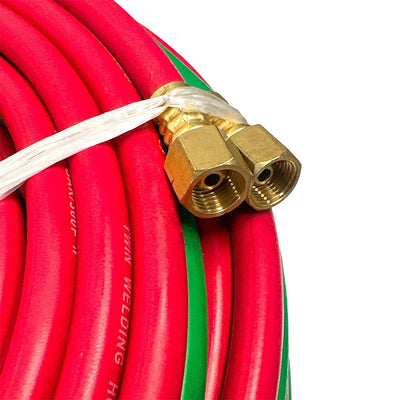 Oxygen Acetylene Hose 1/4" ID Twin Line Torch Hose Cutting Torch Hoses Welding Hose, 100 Foot