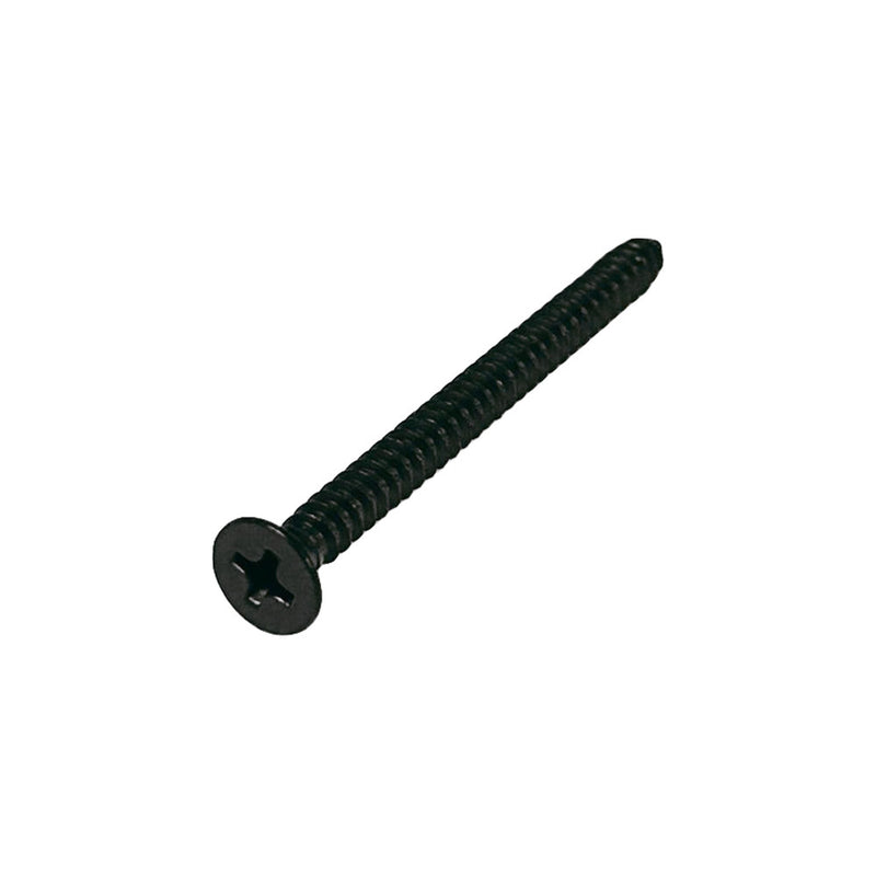 Wood Screw Black Oxide Coated Stainless Steel Self Tapping Screw , 1/4" x 2"