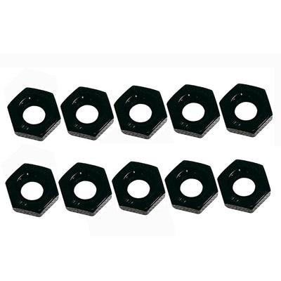 Stainless Steel Black Oxide Hex Nut, Right Hand UNC Standard 1/4"-20 Hex Nut