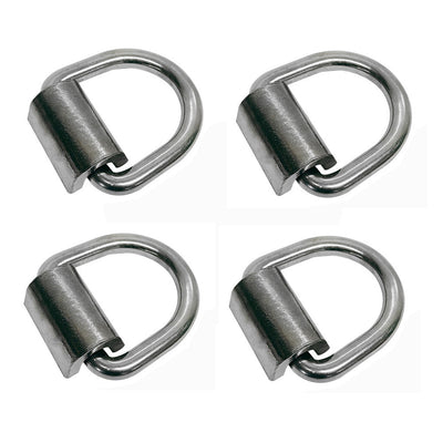 Stainless Steel Weld-On Lashing Ring D-Rings Marine Boat Tie-Down Anchor