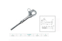 Stainless Steel Pelican Hook Shackle For 1/8", 3/16", 1/4" Cable Wire Sailing Boat Yacht