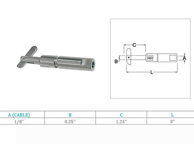 Stainless Steel T316 Marine Swageless Drop Pin For 1/8", 3/16" Cable Wire Boat Rope