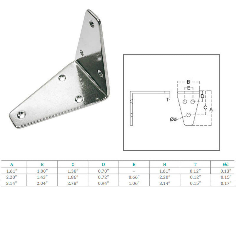 Marine Boat Stainless Steel T316 Angle Plate Rigging Lifting Hardware