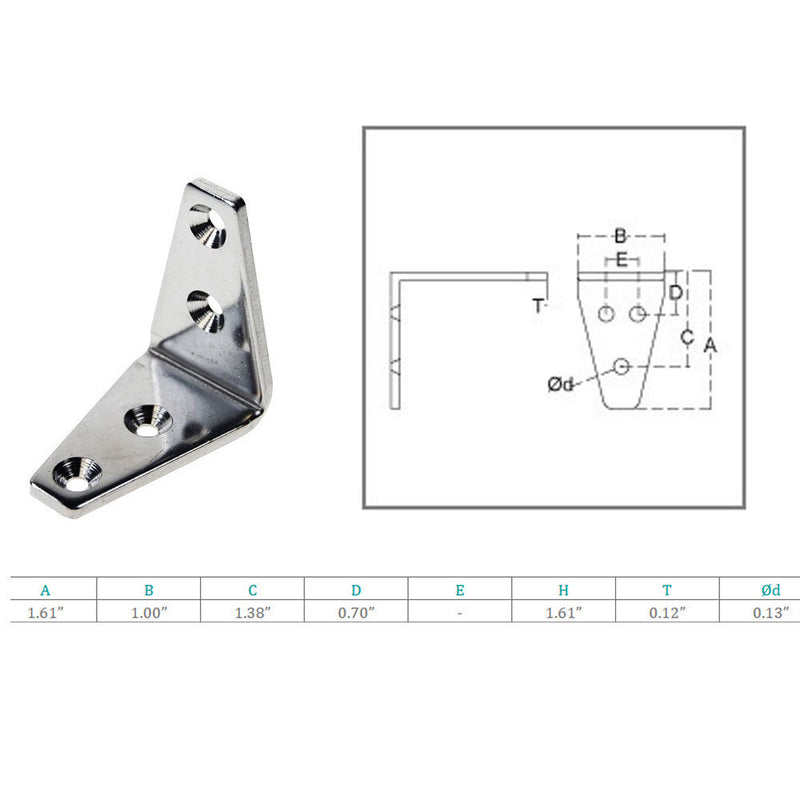 Marine Boat Stainless Steel T316 Angle Plate Rigging Lifting Hardware