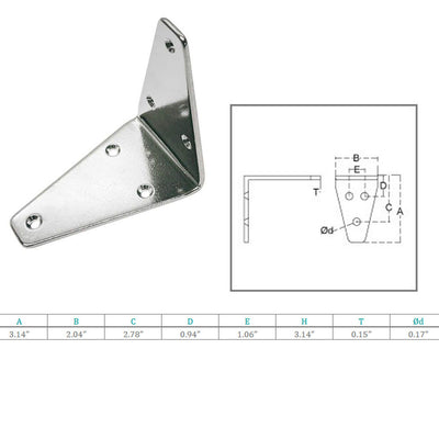 Marine Boat Stainless Steel T316 Angle Plate Rigging Lifting Hardware