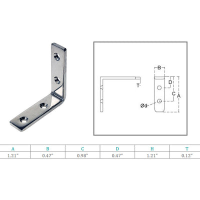 Marine Boat Rectangle Angle Plate Stainless Steel T316 Rigging Lifting