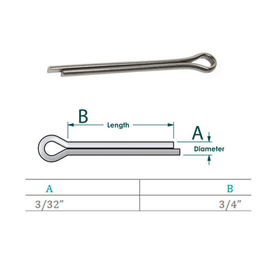 Marine Boat Stainless Steel Cotter Pin Clip Split Pin Hardware