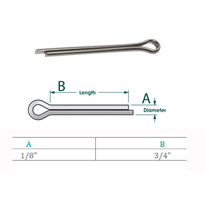 Marine Boat Stainless Steel Cotter Pin Clip Split Pin Hardware