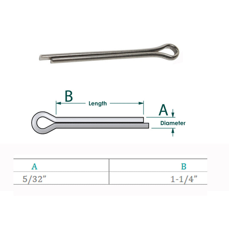 Marine Boat Stainless Steel Cotter Pin Clip Split Pin Hardware