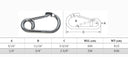 Stainless Steel Gate Spring Snap Hook Lobster Claw Carabiner, Marine Boat Clip for Rope, Chain, Cable, and Outdoor Use