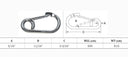 Stainless Steel Gate Spring Snap Hook Lobster Claw Carabiner, Marine Boat Clip for Rope, Chain, Cable, and Outdoor Use