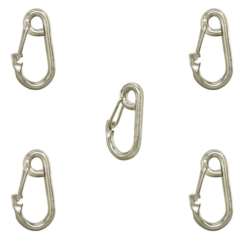 Stainless Steel Gate Spring Snap Hook Lobster Claw Carabiner Marine Clip Boat 1/4", 5/16"