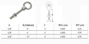 T316 Stainless Steel Marine Shoulder Eye Bolt 3/8" Diameter Fully Threaded 4",6",12" Long