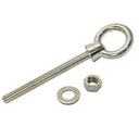 T316 Stainless Steel Marine Shoulder Eye Bolt 3/8" Diameter Fully Threaded 4",6",12" Long