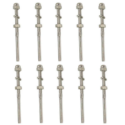 Stainless Steel Swage Threaded Stud End Fitting for 1/8",1/4",3/16" Cable Size