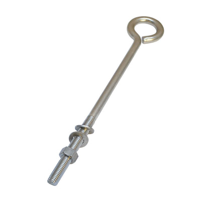 MARINE GRADE STAINLESS STEEL TURNED EYE BOLT (NUT AND WASHERS INCLUDED)