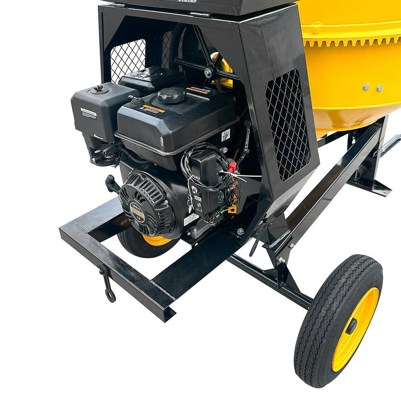 Towable Cement Mixer Concrete Mixer Gasoline Electric 17 Cubic Feet, 12V, 13HP