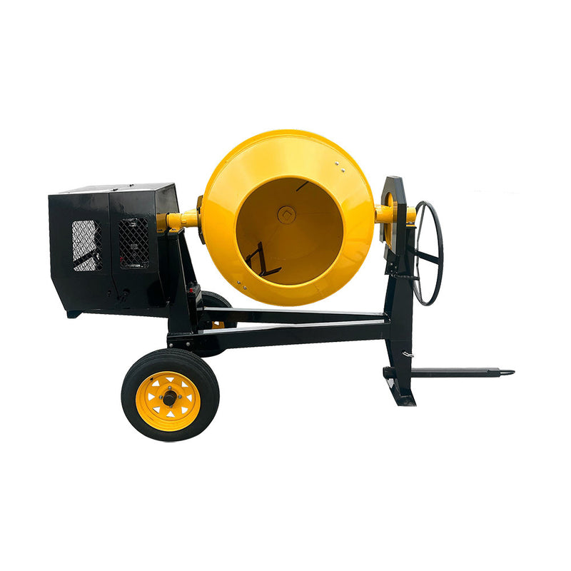 Towable Cement Mixer Concrete Mixer Gasoline Electric 17 Cubic Feet, 12V, 13HP