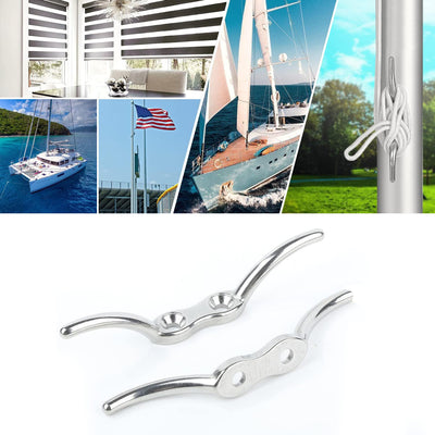 Marine Hardware Stainless Steel Rope Cleat Steel Deck Boat Cleat