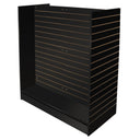 48”W x 24”D x 54”H Black Slatwall Gondola Display,  Retail Store Floor Fixture, Double-Sided Merchandising Unit for Boutique, Convenience & Commercial Use