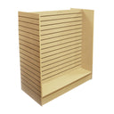 48”W x 24”D x 54”H Maple Slatwall Gondola Display,  Retail Store Floor Fixture, Double-Sided Merchandising Unit for Boutique, Convenience & Commercial Use