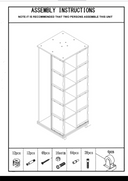 Black 24"W x 24"D x 63"H Revolving T-Shirt Display with Casters